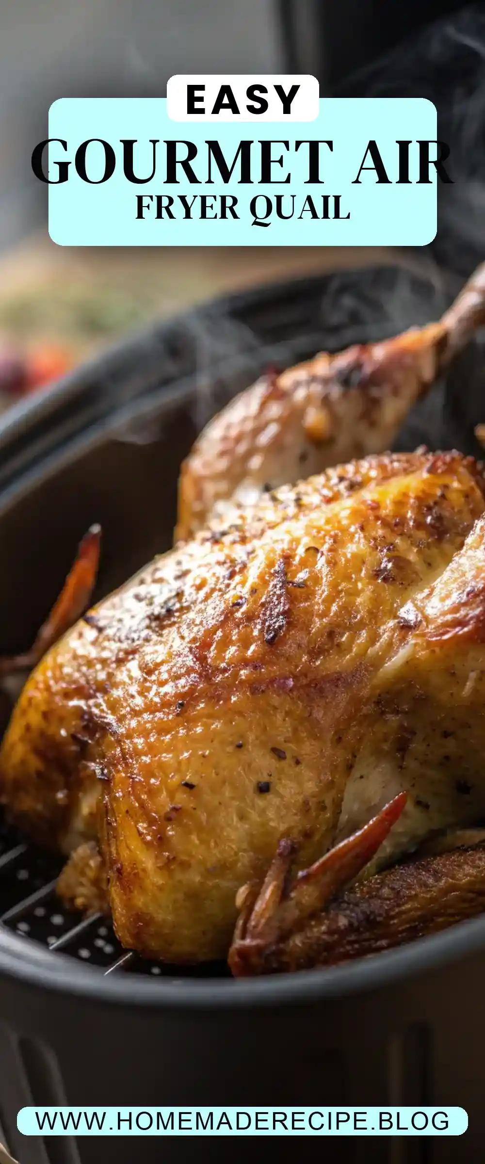 Pinterest pin 2 (Design 2) for Air Fryer Quail