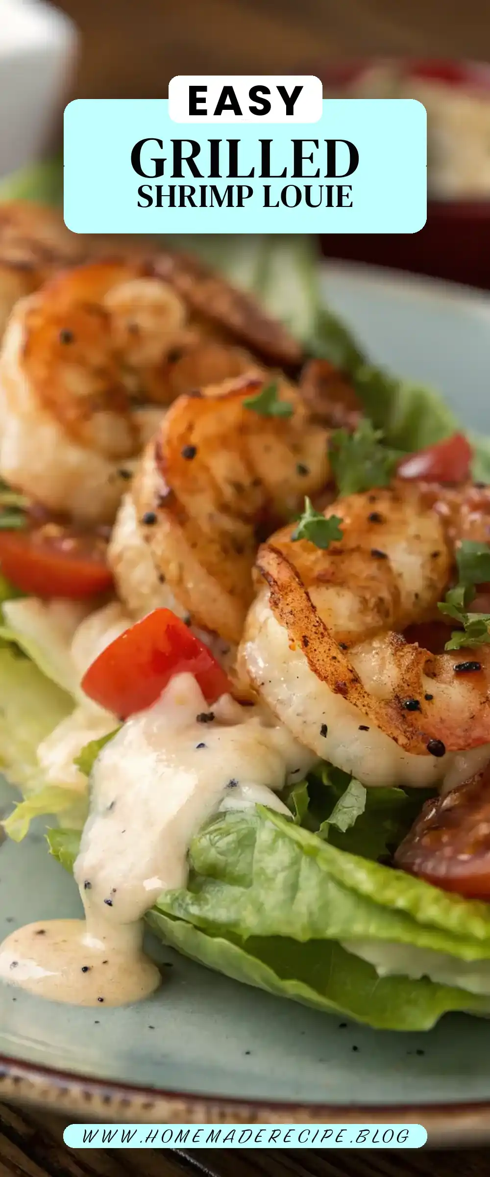 Pinterest pin 2 (Design 2) for Grilled Shrimp Louie