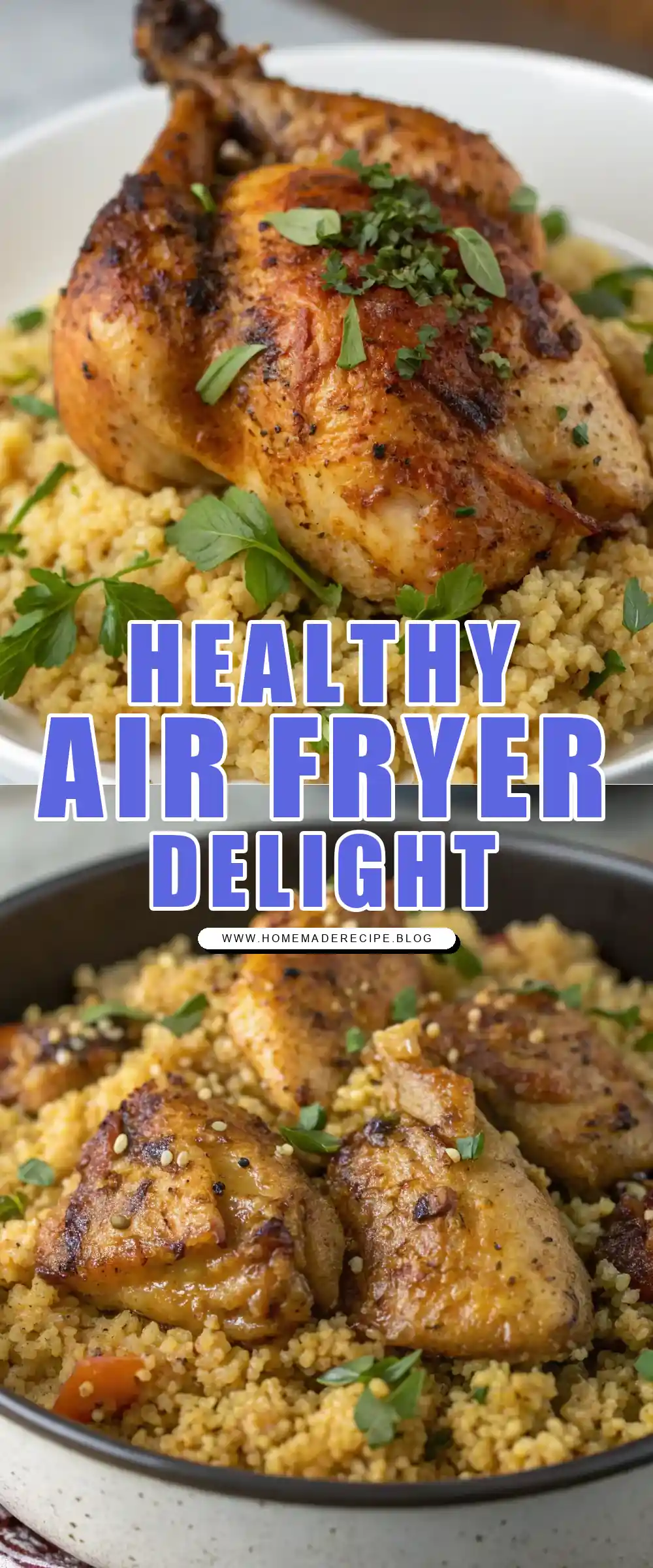 Pinterest pin 1 (Design 1) for Air Fryer Chicken Millet