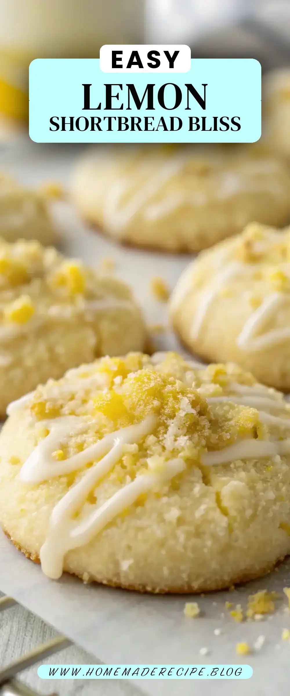 Pinterest pin 2 (Design 2) for Lemon Whipped Shortbread Cookies