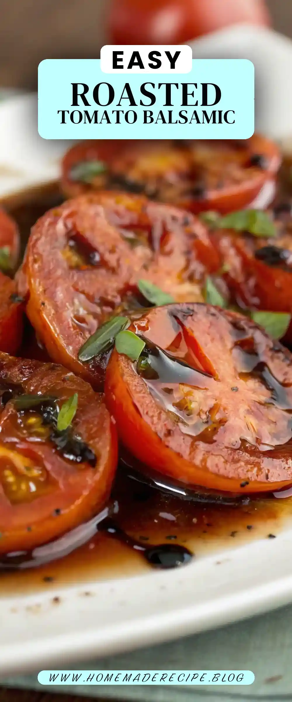 Pinterest pin 2 (Design 2) for Roasted Tomato Balsamic Vinaigrette