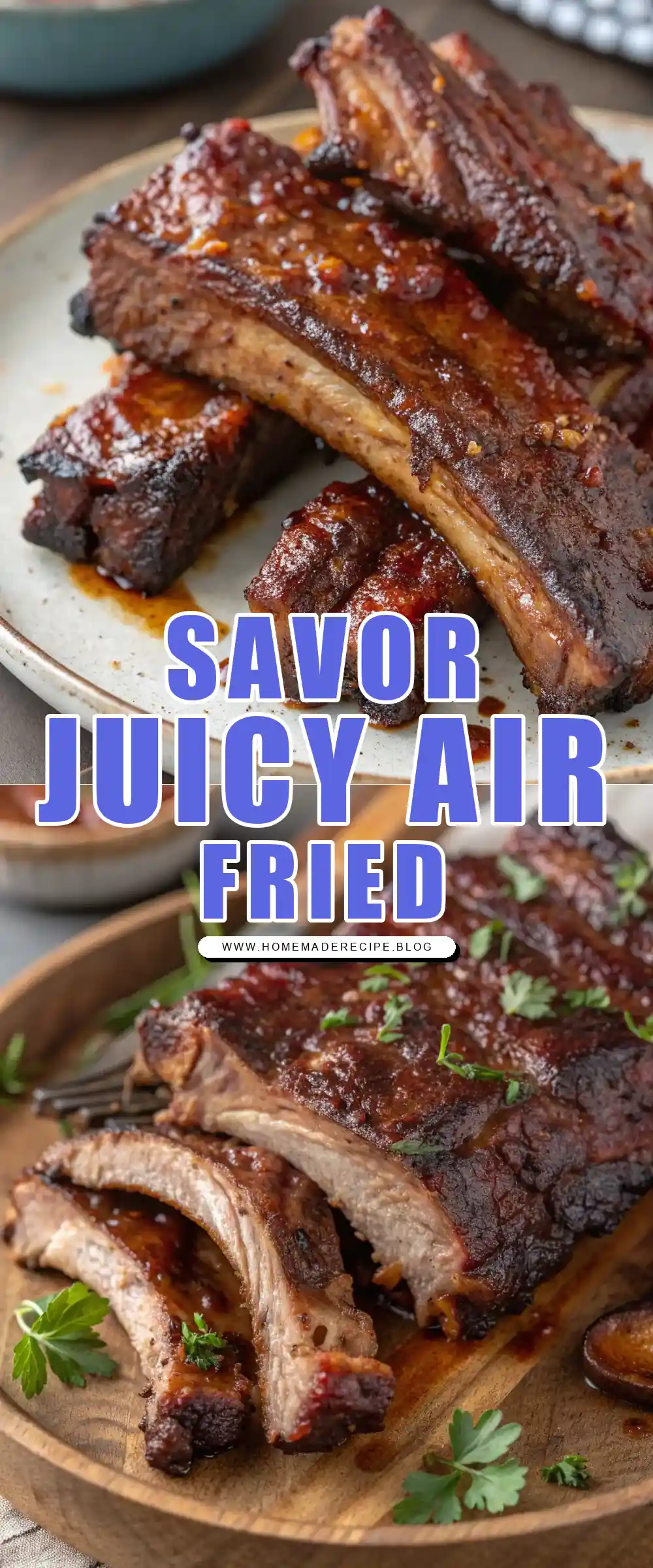 Pinterest pin 1 (Design 1) for Air Fryer Elk Ribs
