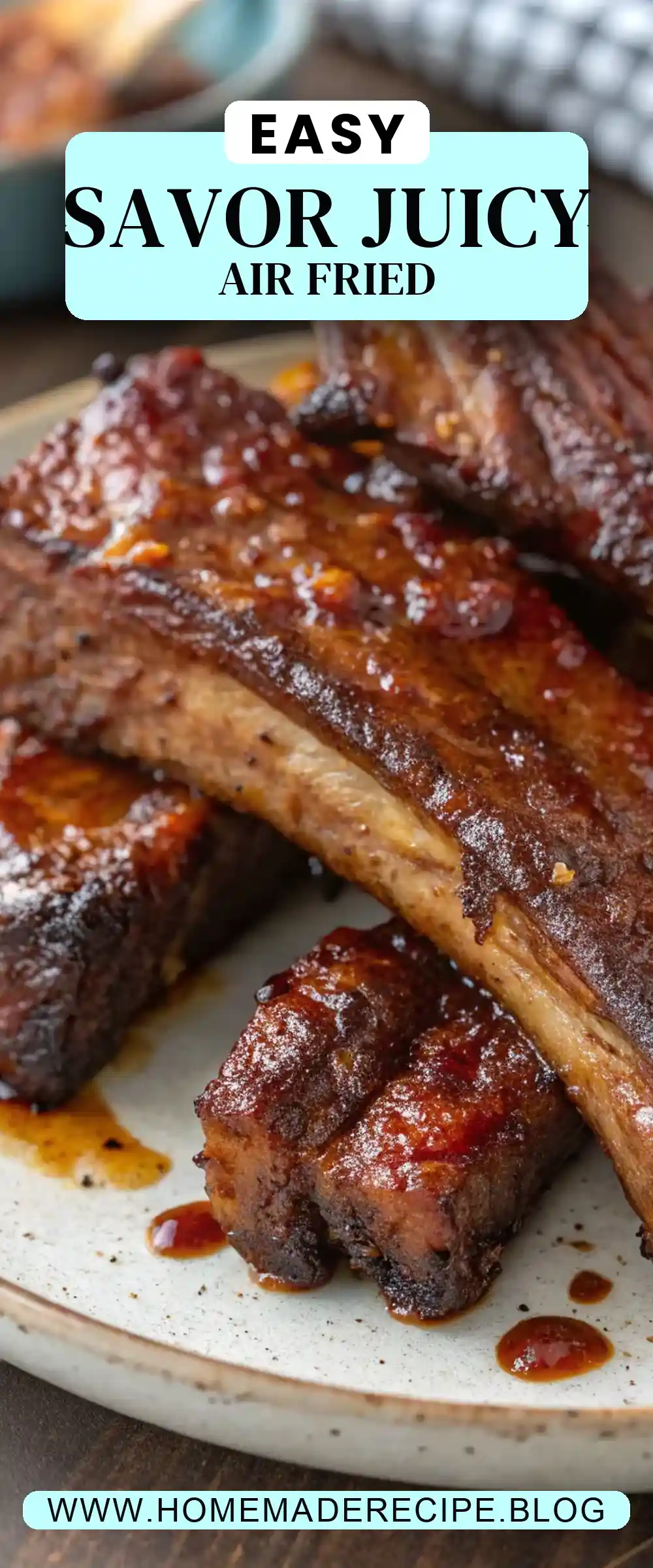 Pinterest pin 2 (Design 2) for Air Fryer Elk Ribs