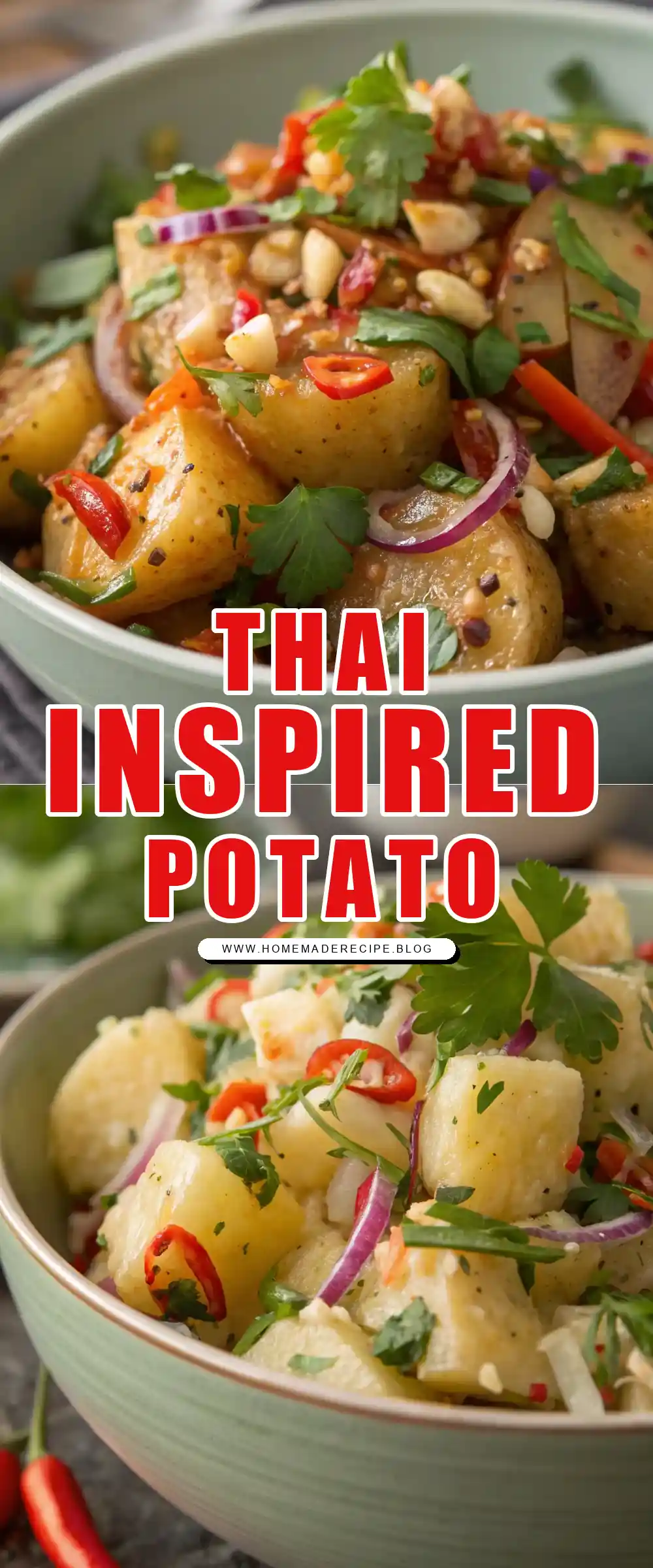 Pinterest pin 1 (Design 1) for Thai-Inspired Potato Salad