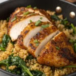 A delicious plate of Air Fryer Chicken Amaranth