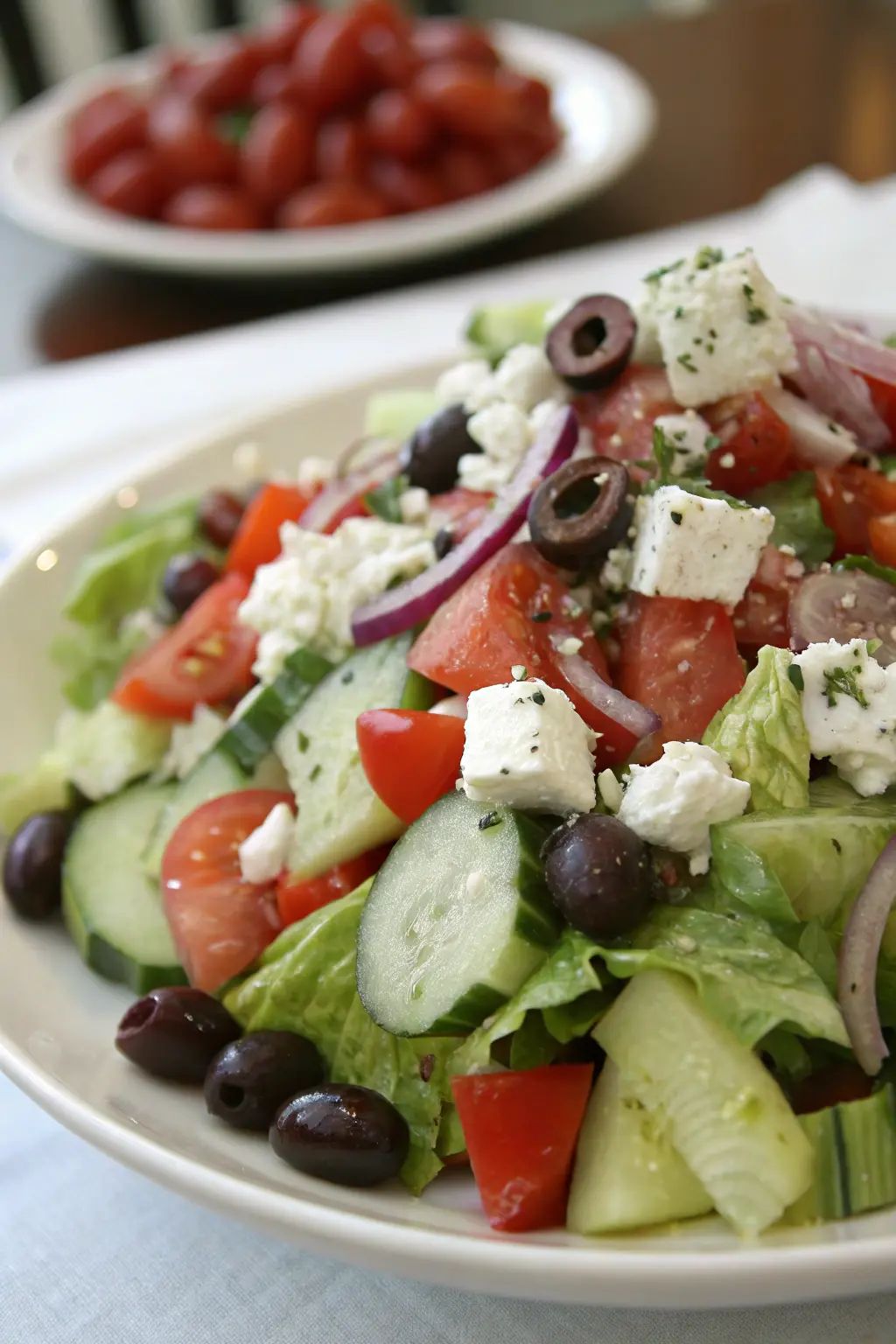 A delicious plate of My Big Fat Greek Salad