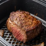A delicious plate of Air Fryer Venison Steak