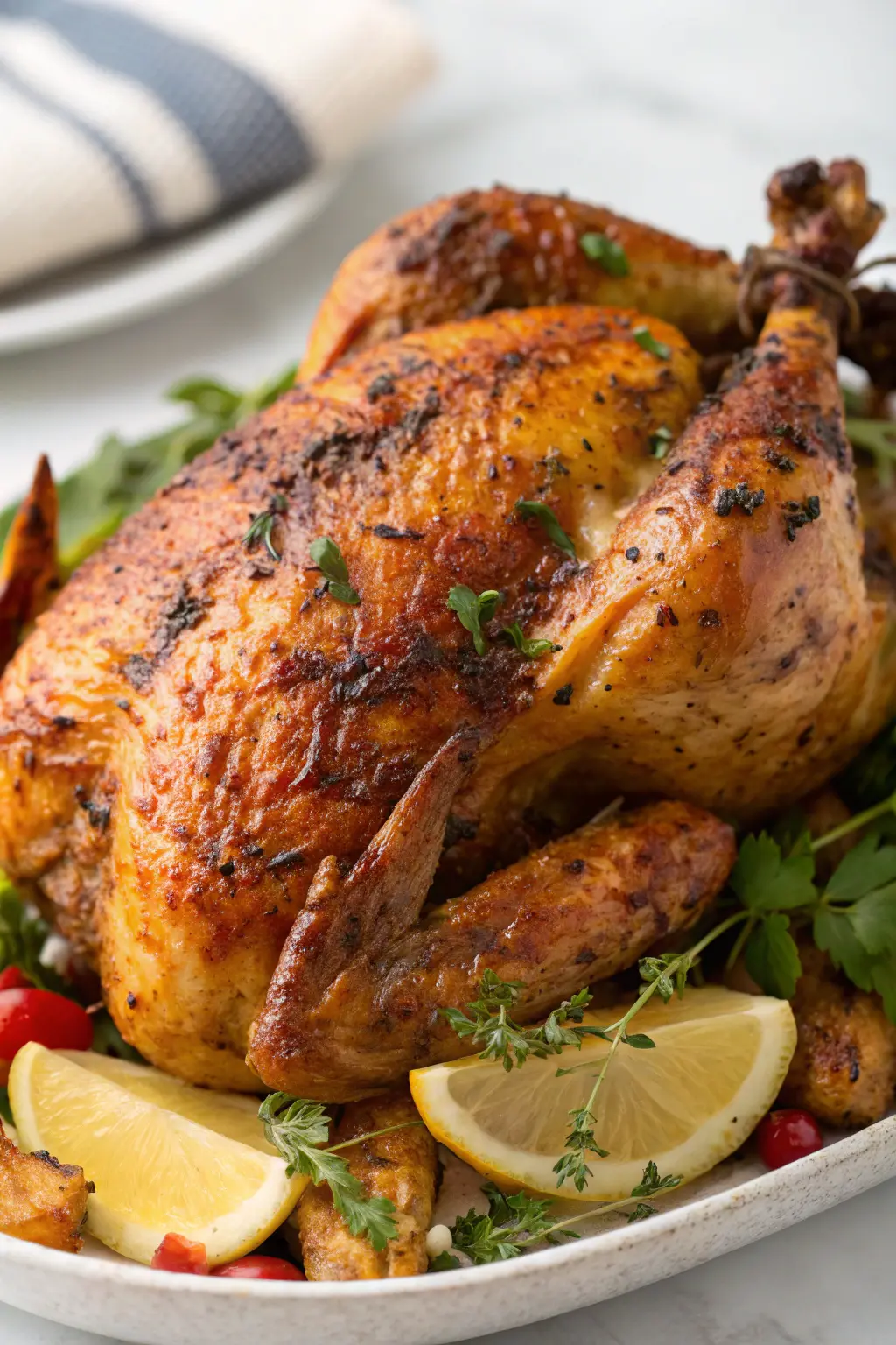 A delicious plate of Air Fryer Chicken Emmer