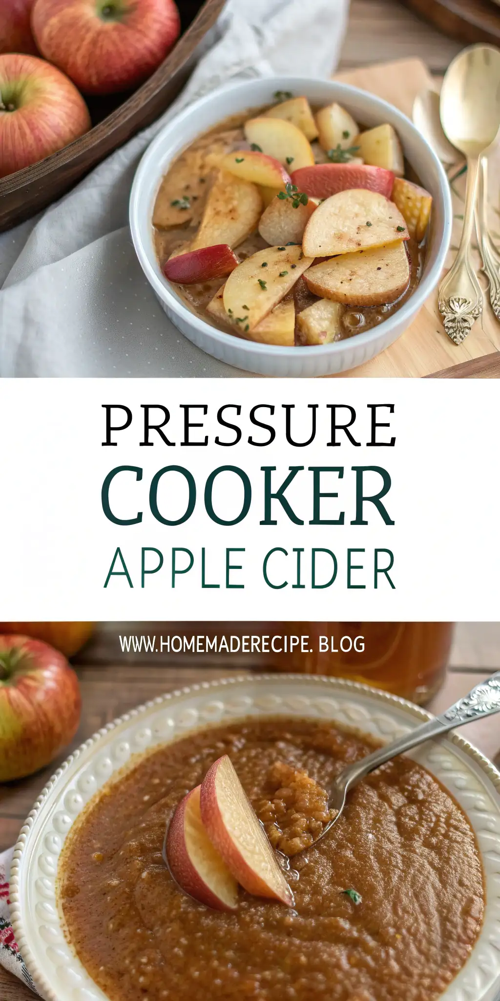 Pinterest image 1 for Pressure Cooker Apple Cider