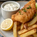 A delicious plate of Air Fryer Fish and Chips