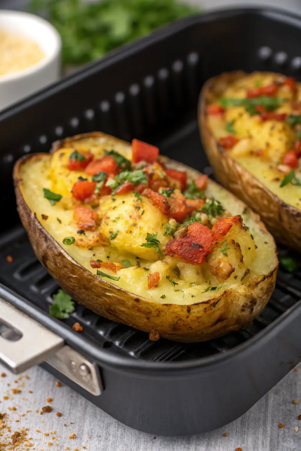 A delicious plate of Air Fryer Ulluco