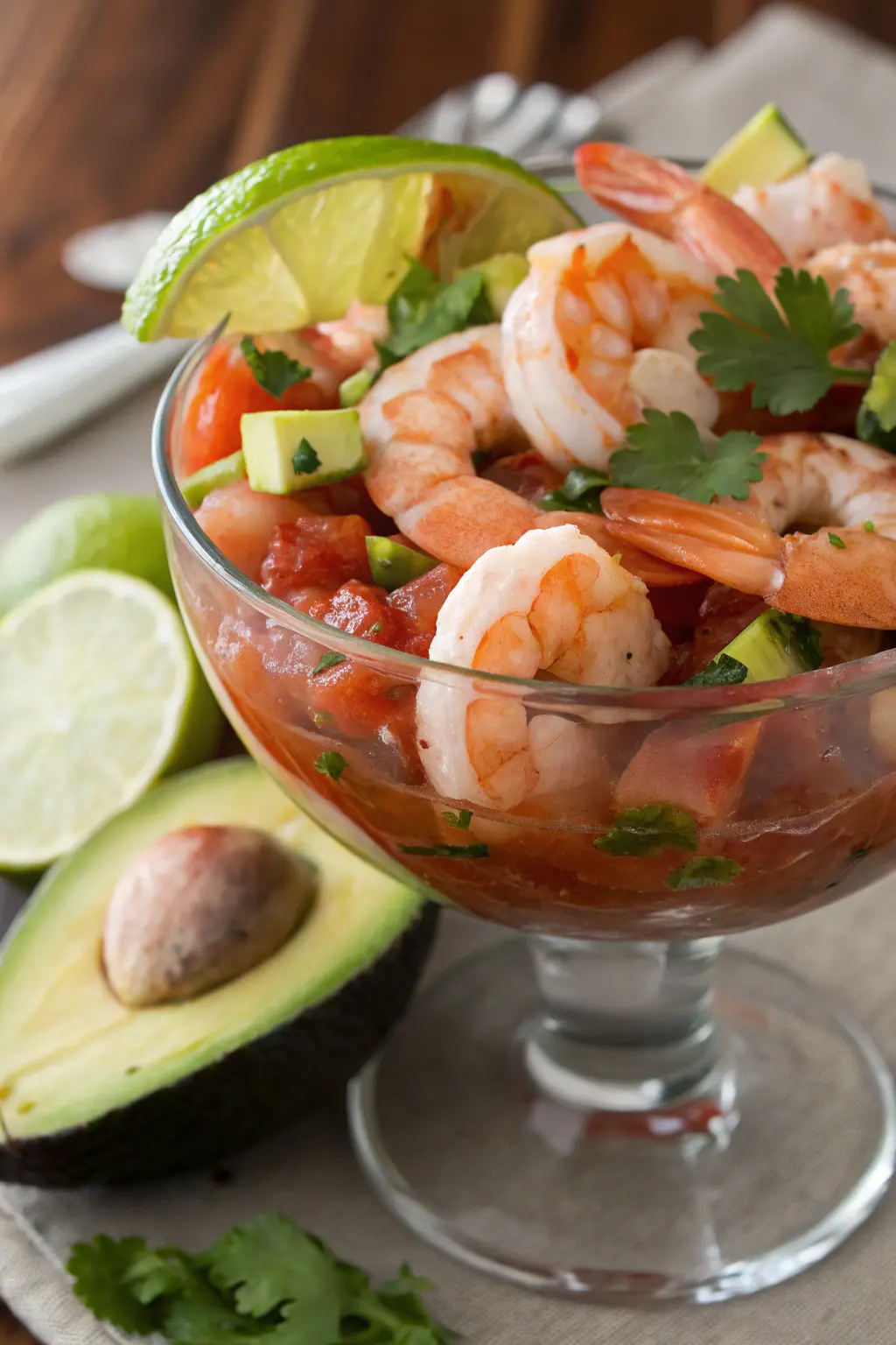 A delicious plate of Mexican-Style Shrimp Cocktail