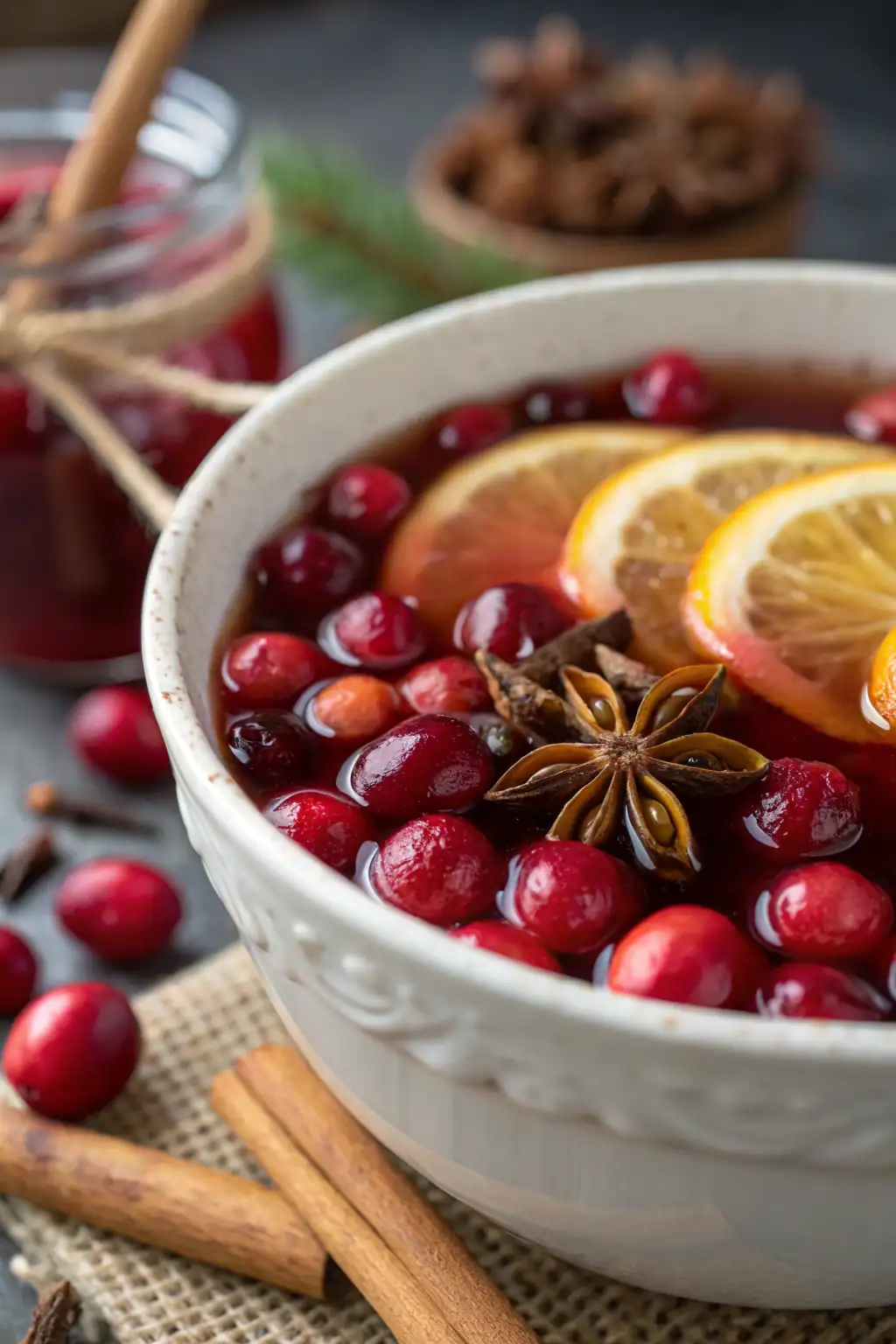 A delicious plate of Cranberry Wassail