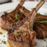 A delicious plate of Air Fryer Veal Chops