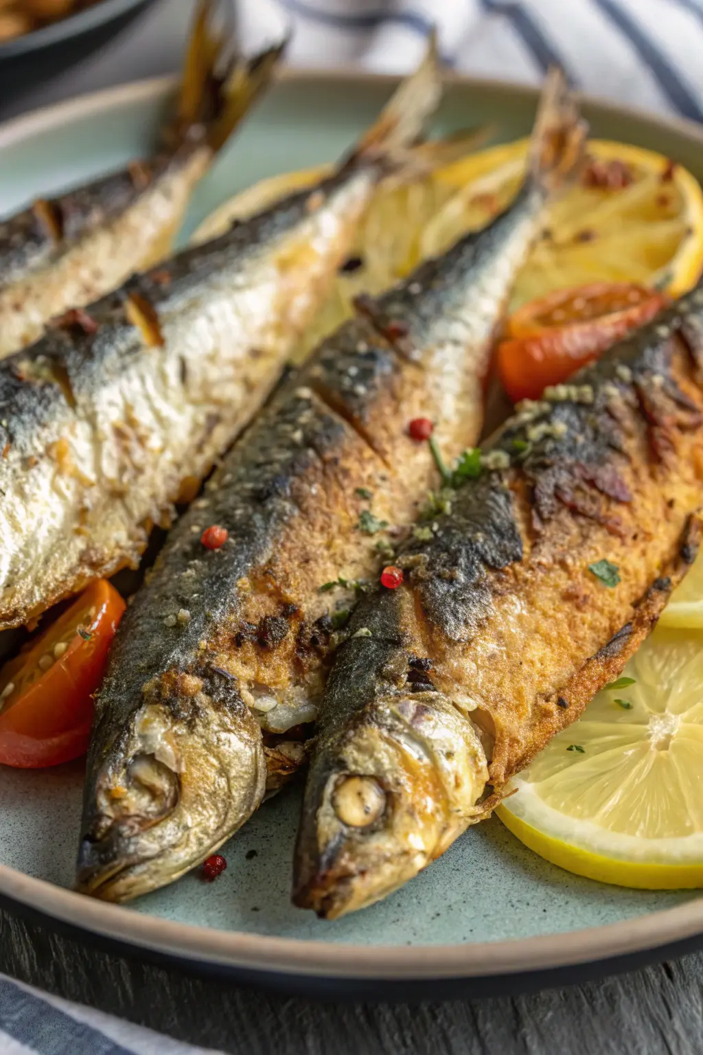 A delicious plate of Air Fryer Sardines