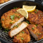A delicious plate of Air Fryer Veal Cutlets