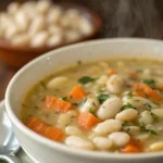 A delicious plate of Creamy Italian White Bean Soup