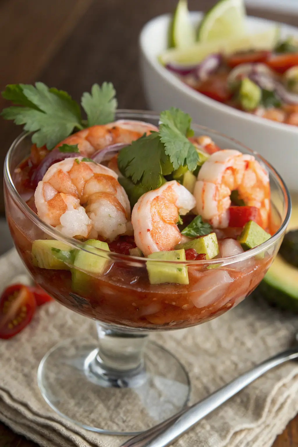 A delicious plate of Mexican-Style Shrimp Cocktail