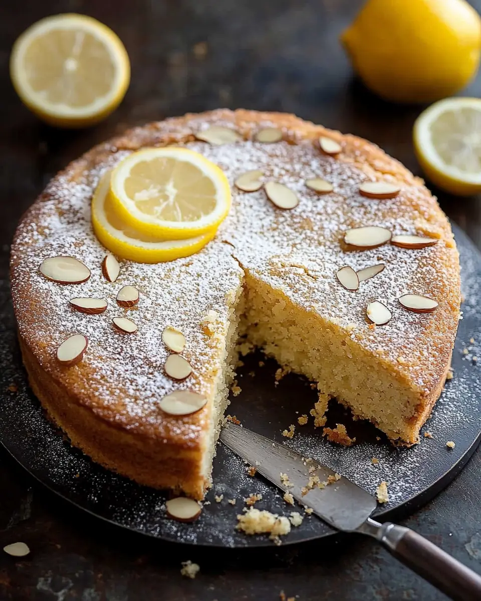 A delicious plate of Almond Cake