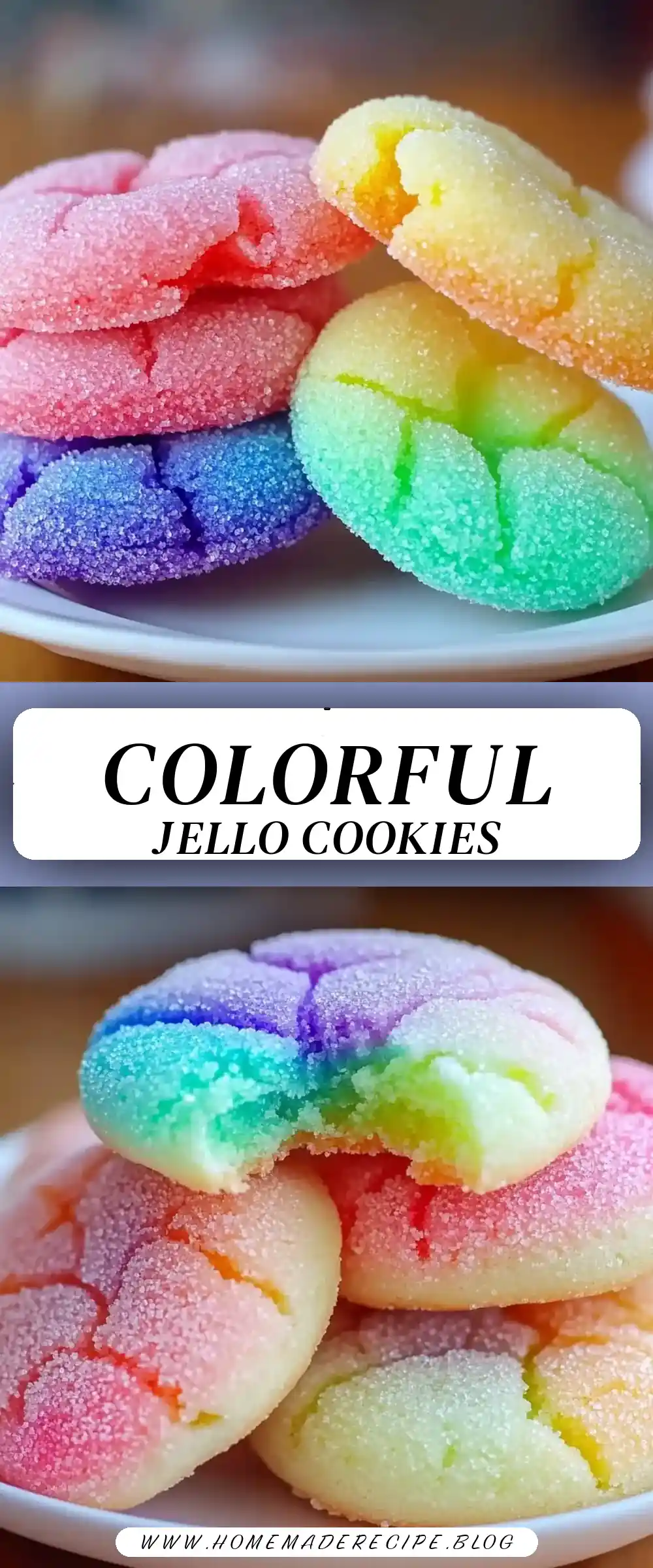 Pinterest pin (Design 3) for Jello Sugar Cookies