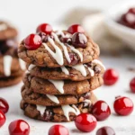 A delicious plate of Chocolate Cherry Cookies