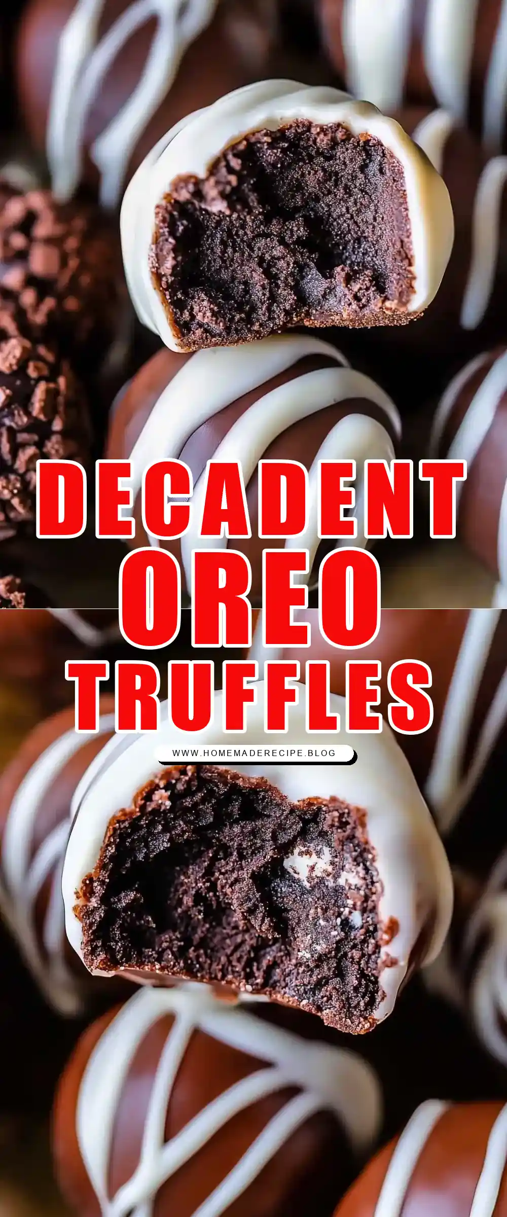 Pinterest pin (Design 1) for Oreo Truffles