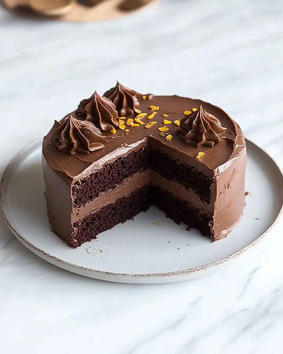 A delicious plate of Egg Free Chocolate Cake