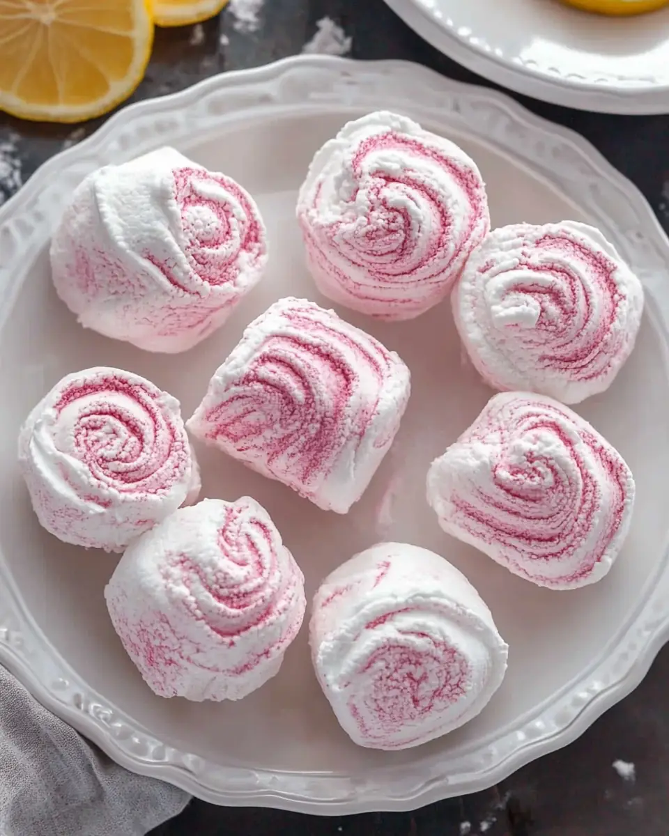 A delicious plate of Homemade Marshmallows (Zephyr) VIDEO