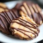 A delicious plate of Peanut Butter Chocolate Shortbread Cookies