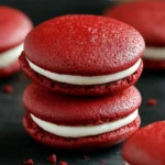 A delicious plate of Red Velvet Whoopie Pies