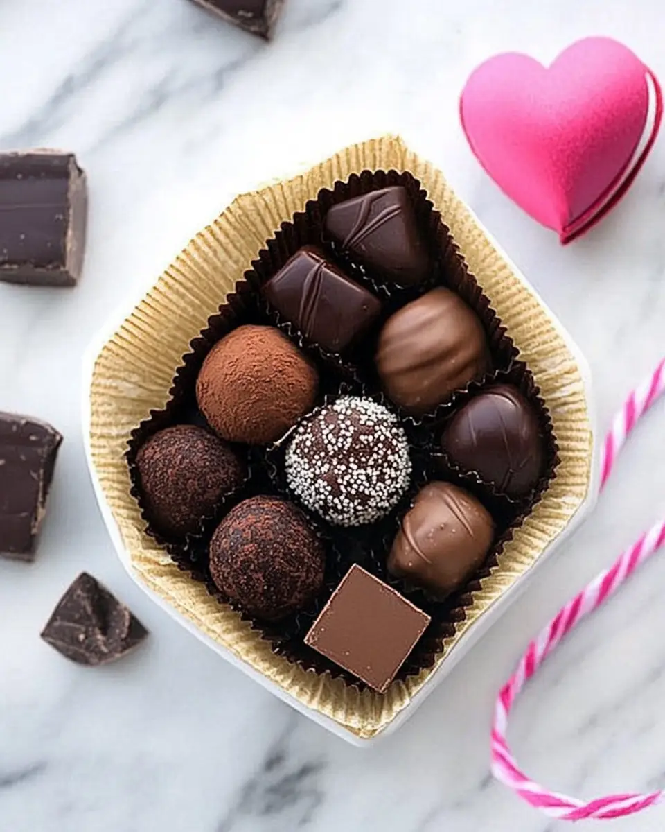 A delicious plate of Red Wine Chocolate Truffles