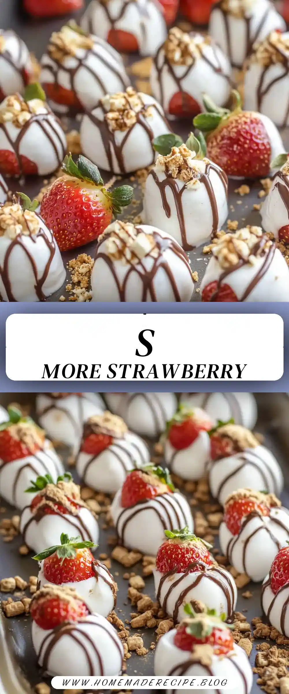 Pinterest pin (Design 3) for S’more Dipped Strawberries Recipe