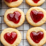 A delicious plate of Shortbread Cookies With Jam