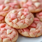 A delicious plate of Strawberry Cake Mix Cookies