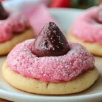 A delicious plate of Strawberry Kiss Cookies