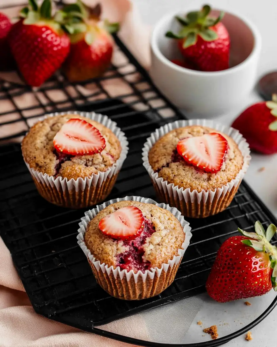 A delicious plate of Strawberry Muffins