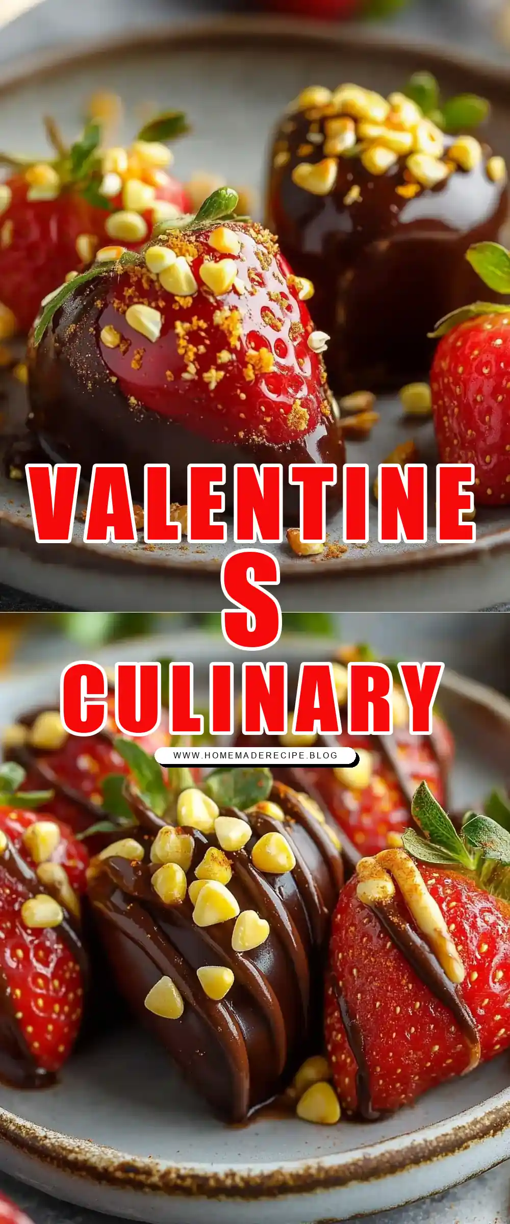 Pinterest pin (Design 1) for Valentines Food Ideas