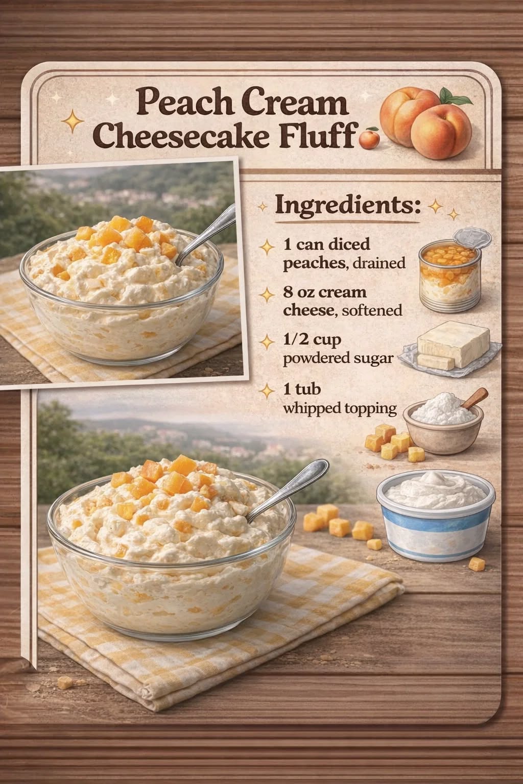 Peach Cream Cheesecake Fluff
