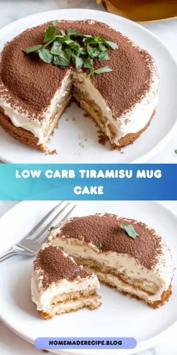 Low Carb Tiramisu Mug Cake