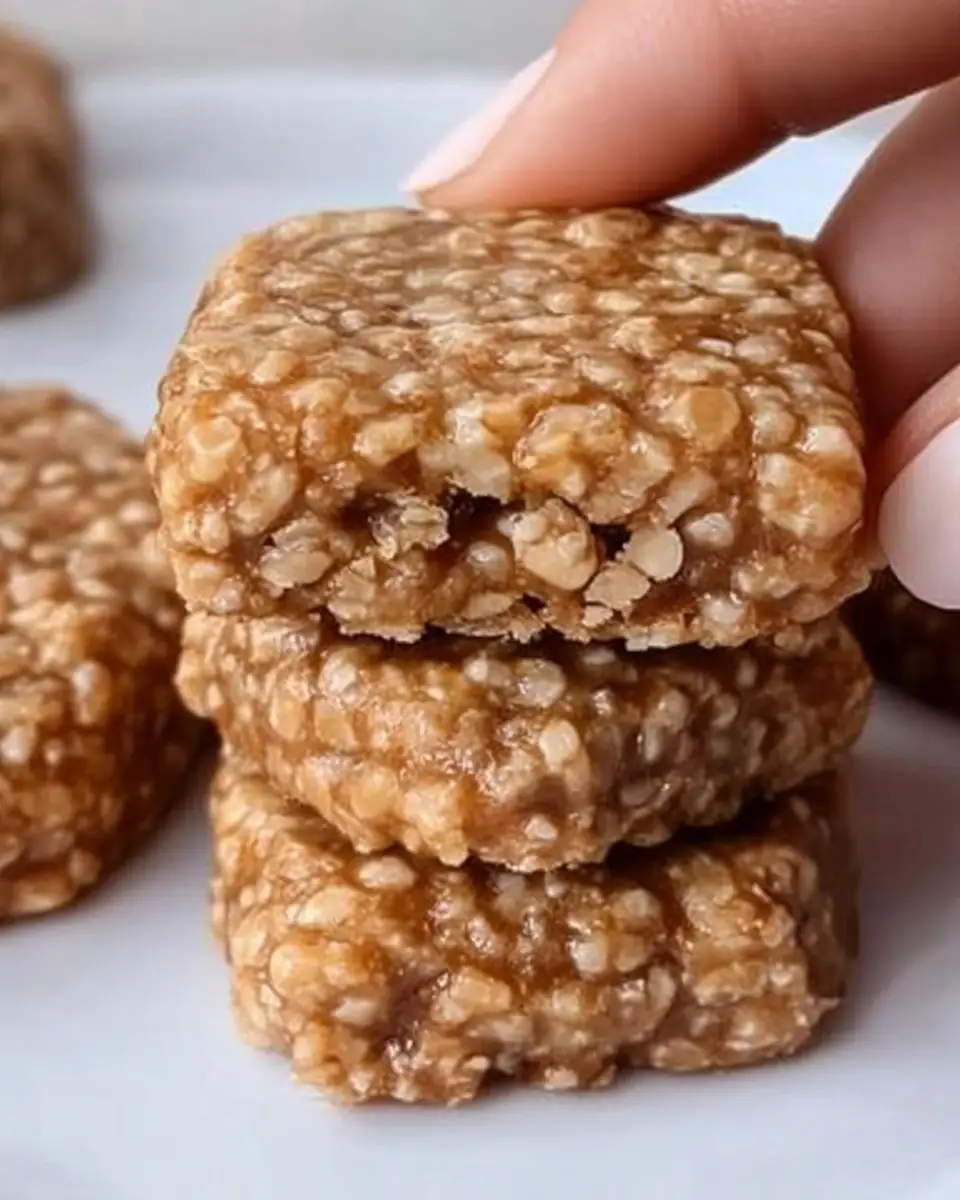 A delicious plate of Peanut Butter No Bake Cookies no oven