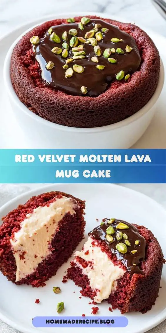Red Velvet Molten Lava Mug Cake