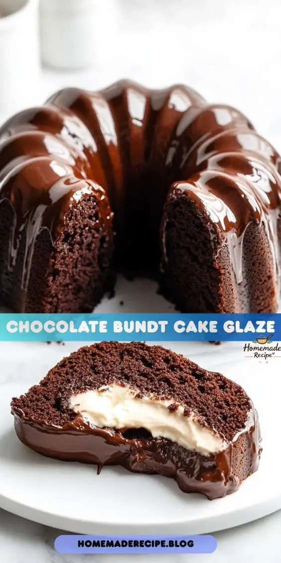 Blackout Chocolate Bundt Cake with Chocolate Ganache Glaze