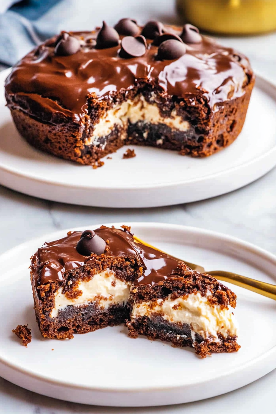 A delicious plate of 4-Ingredient Chocolate Dump Cake