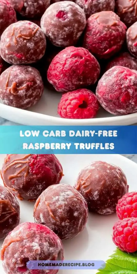 Low Carb Dairy-Free Raspberry Truffles