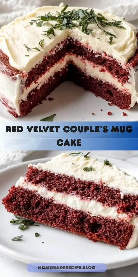 Red Velvet Couple’s Mug Cake