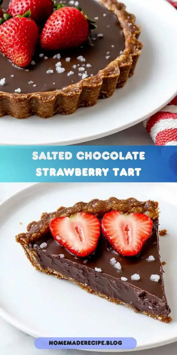 Salted Chocolate Strawberry Tart