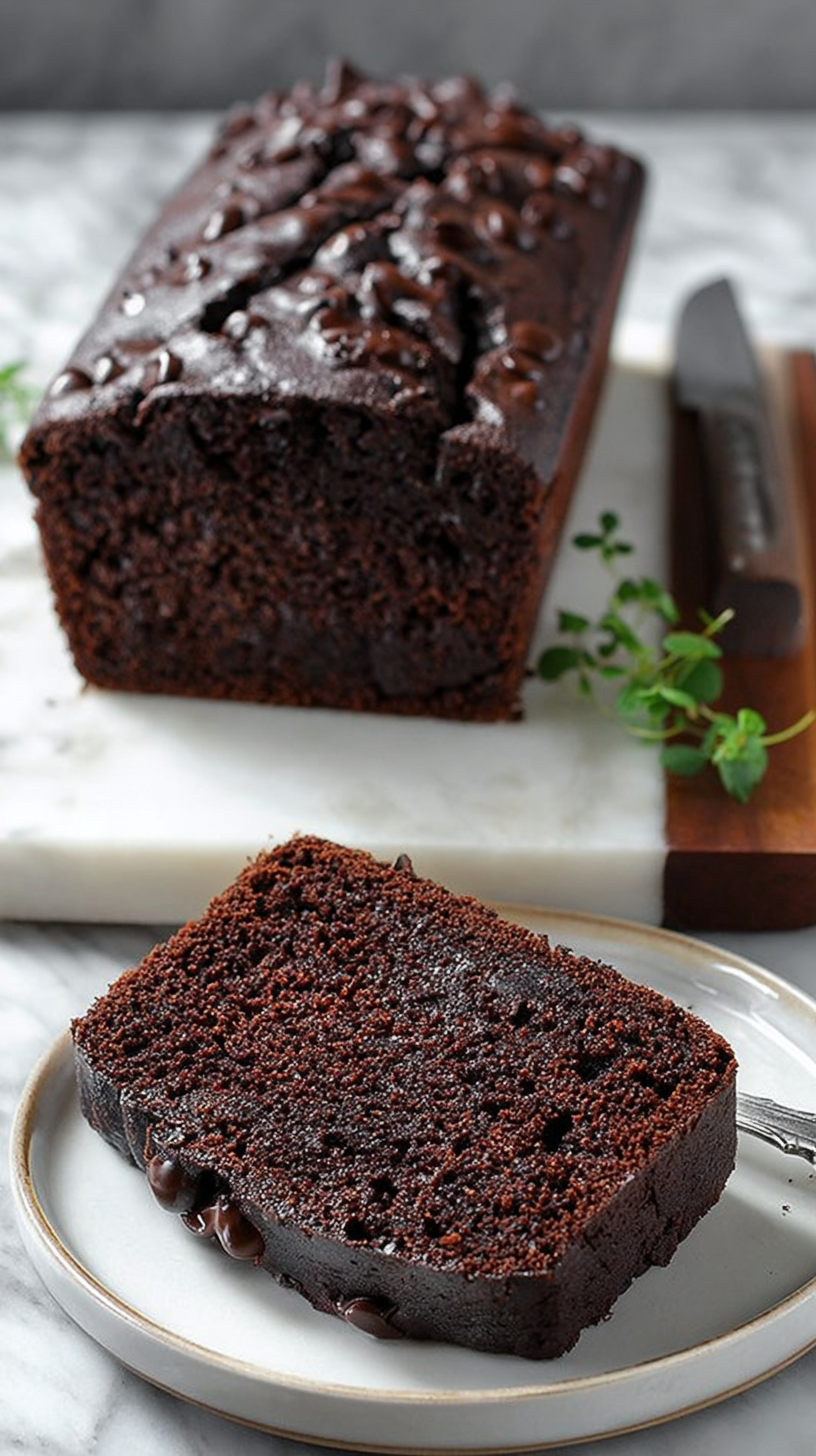 A delicious plate of Chocolate Banana Bread