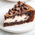 A delicious plate of Chocolate Chip Cookie Cake