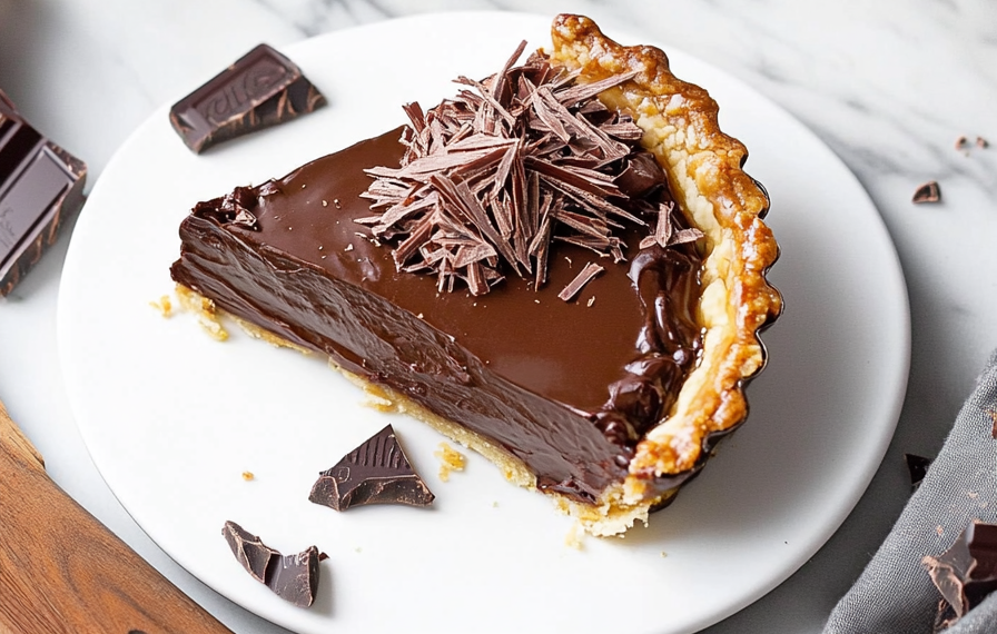 A delicious plate of Chocolate Ganache Tart