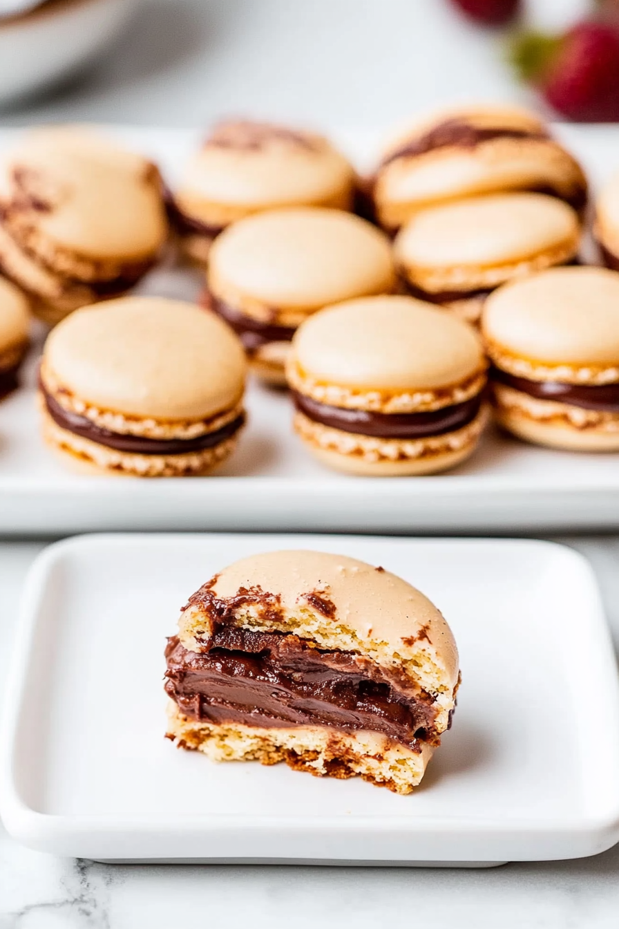 A delicious plate of Chocolate Macaron Recipe